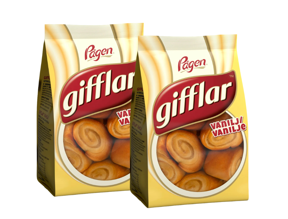 2 Bags of Pågen Gifflar Vanilla Rolls 280g (9.87 oz) – Authentic Swedish Mini Vanilla Pastries
