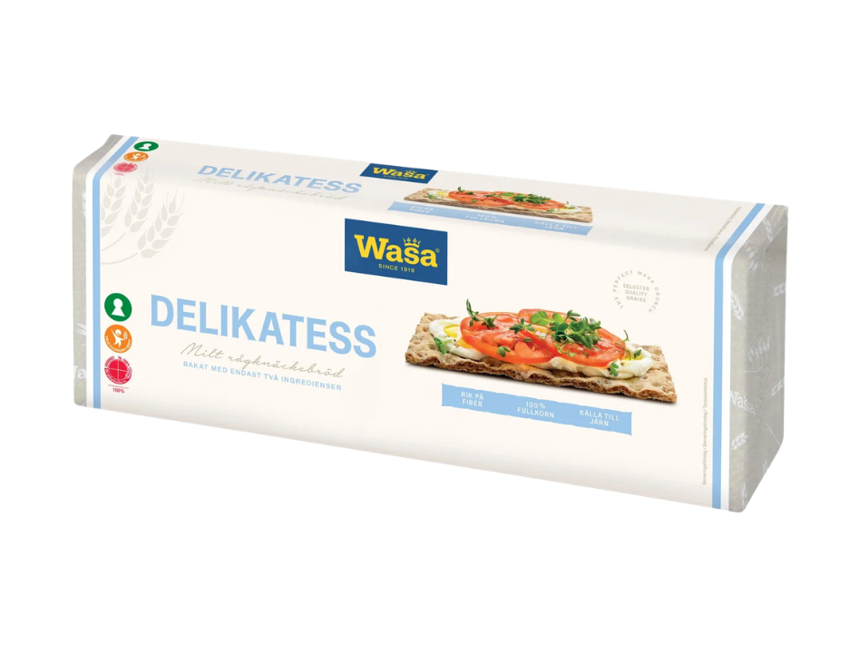 Wasa Delikatess Crispbread 540g (19.04 oz) – Authentic Swedish Light & Crispy Crispbread