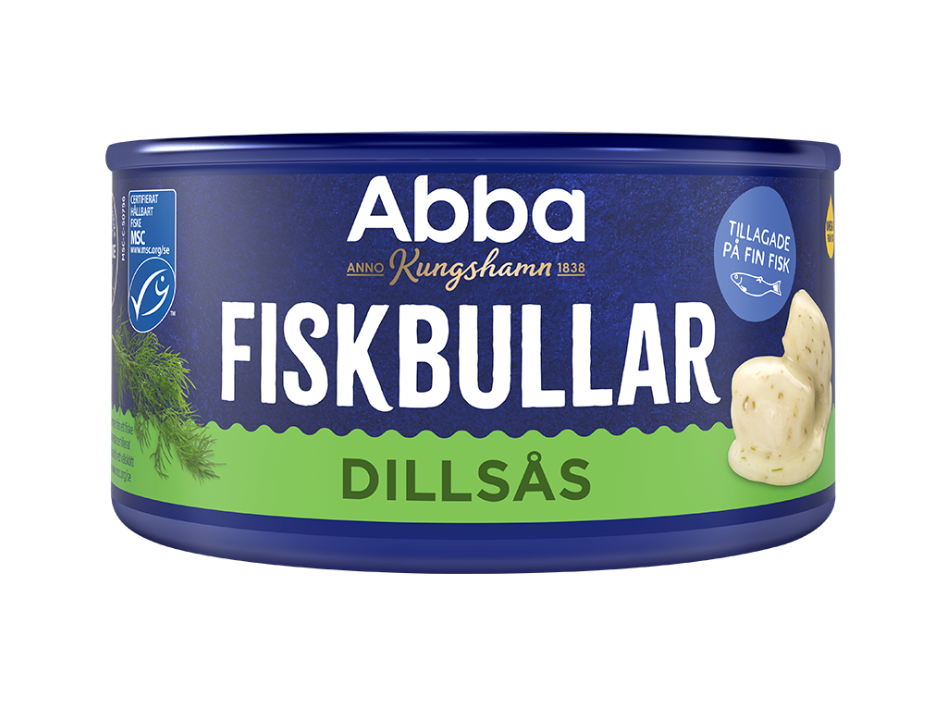 Abba Fiskbullar i Dillsås 375g (13.23 oz) – Authentic Swedish Fish Balls in Creamy Dill Sauce