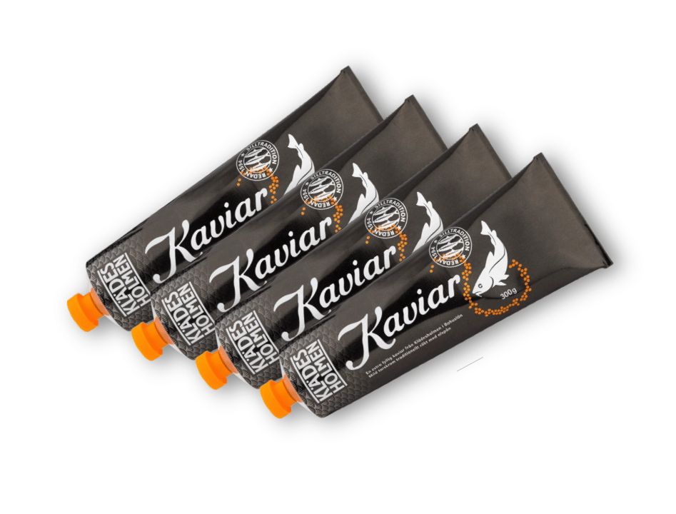 4 x Klädesholmen Kaviar 300g (10.58 oz) – Authentic Swedish Smoked Cod Roe Caviar Spread