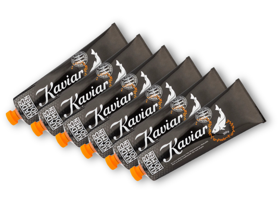 6 x Klädesholmen Kaviar 300g (10.58 oz) – Authentic Swedish Smoked Cod Roe Caviar Spread