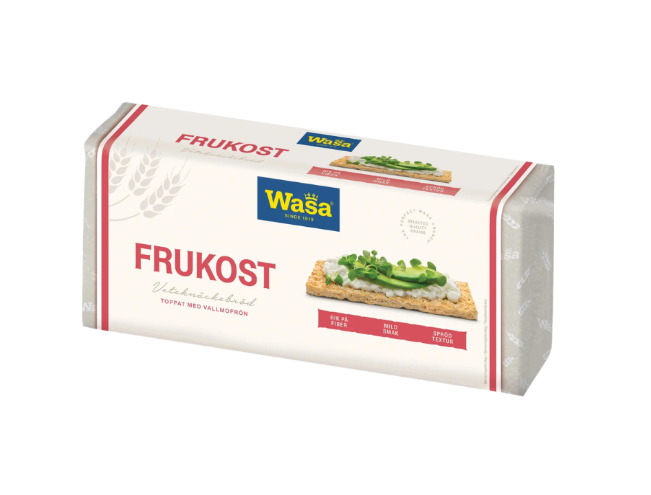 3 Packs of Wasa Frukost Crispbread 480g (16.93 oz) – Authentic Swedish Light Breakfast Crispbread