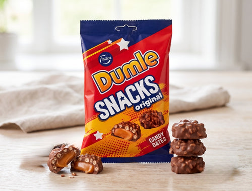 2 x Fazer Dumle Snacks Original 160g (5.64 oz) – Finnish Milk Chocolate, Caramel & Crispy Rice Bites