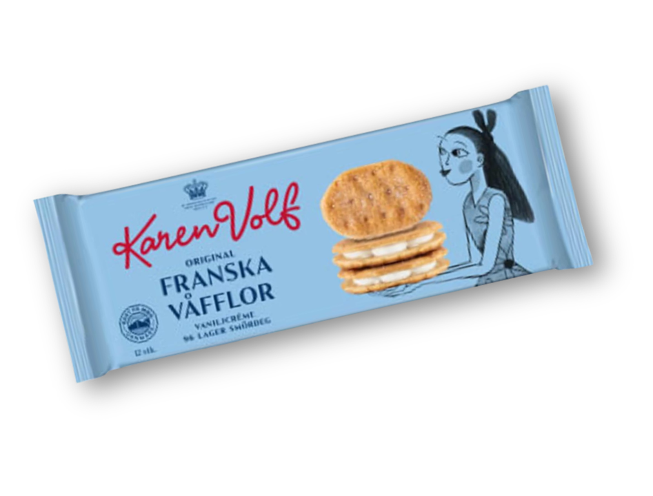 Karen Wolf Franska Våfflor 160g (5.64 oz) – Authentic Danish French Waffles with Cream Filling