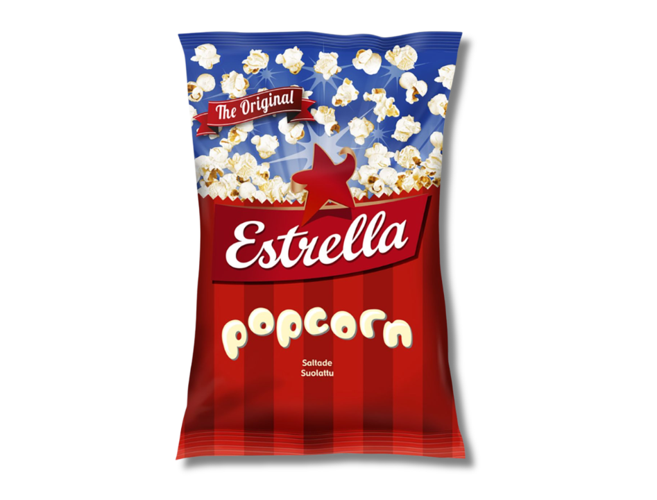 2 Bags of Estrella Popcorn – 65g (2.29oz)