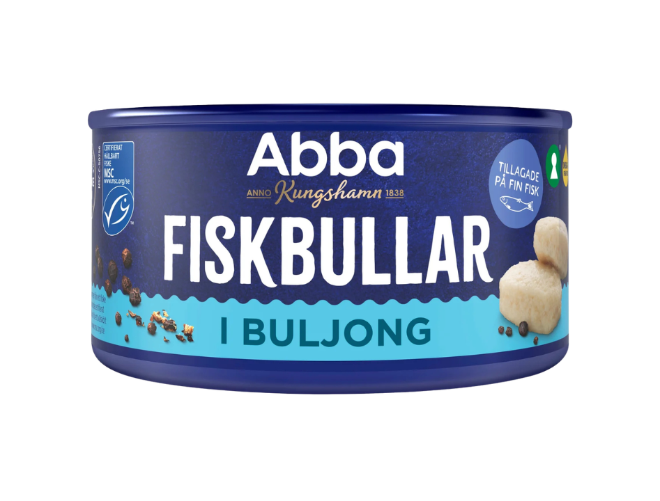 2 Cans of Abba Fiskbullar i Buljong 375g (13.23 oz) – Authentic Swedish Fish Balls in Broth