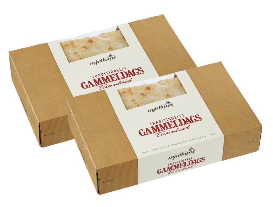 2 Packs of Mjälloms Tunnbröd Gammeldags – The Original 320g (11.28 oz) – Authentic Swedish Traditional Crisp Flatbread