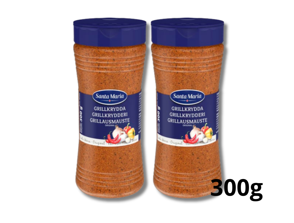 2 Bottles of Santa Maria Grillkrydda Seasoning - 300g (10.58 oz)