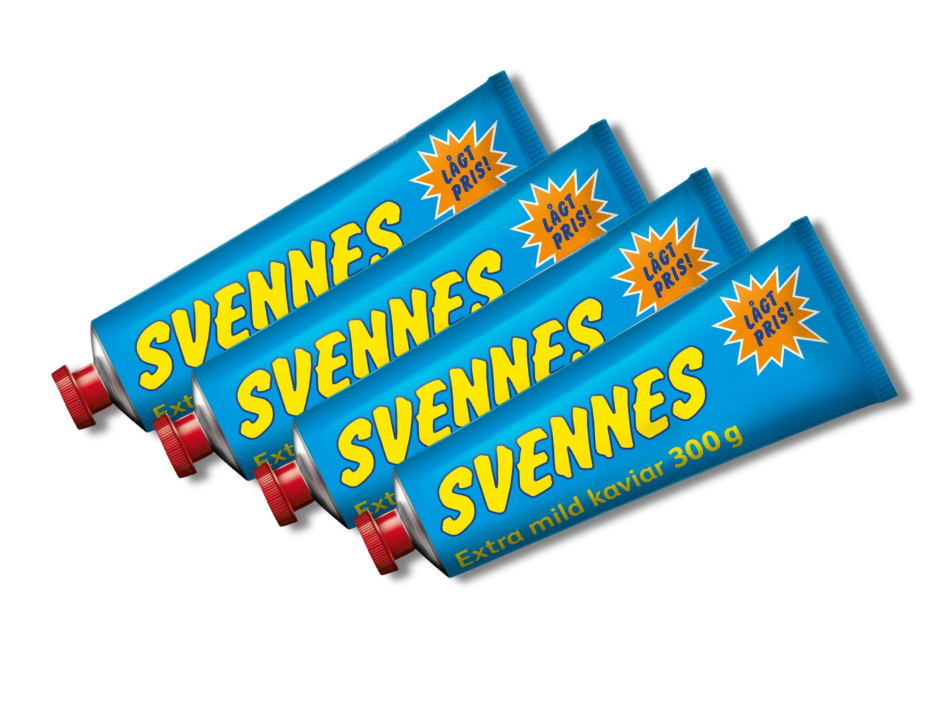 4 Tubes of Svennes Extra Mild Kaviar 300g (10.58 oz) – Authentic Swedish Creamy Cod Roe Spread