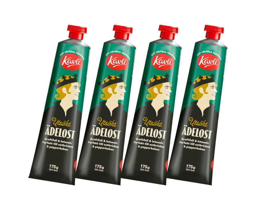 4 x Kavli Ädelost 175g (6.17 oz) – Authentic Swedish Creamy Blue Cheese Spread