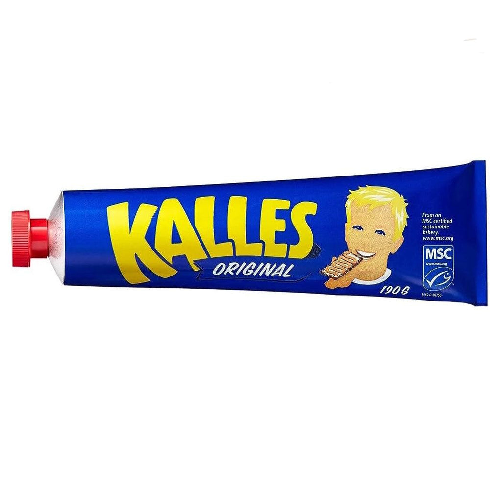 Kalles Kaviar Original 190g – Swedish smoked cod roe spread in iconic blue tube, MSC certified, included in the Taste of Sweden Box Small
