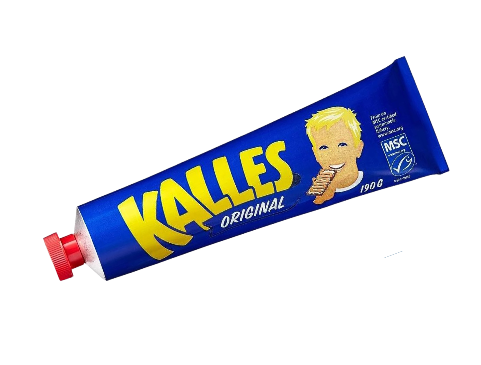 Kalles Kaviar Original 190g tube – Swedish creamed smoked cod roe spread, MSC-certified, made in Sweden since 1954
