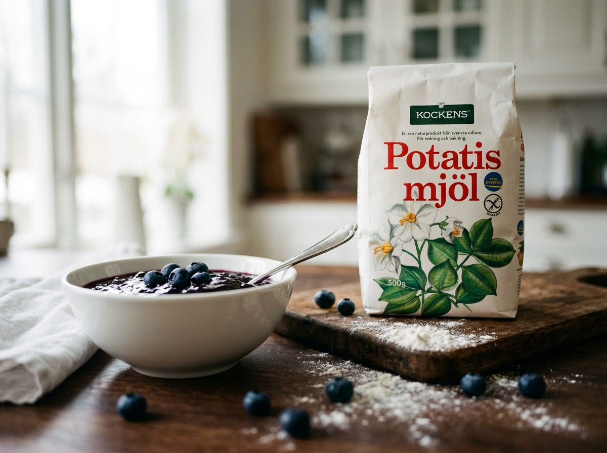 Kockens Potatismjöl 500g – Swedish Potato Starch for Baking and Cooking, naturally gluten-free, made from Swedish potatoes in the kitchen
