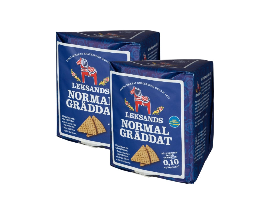 Leksands Normalgräddat Knäckebröd 2 × 200g (2 × 7.05 oz) – Authentic Swedish Crispbread