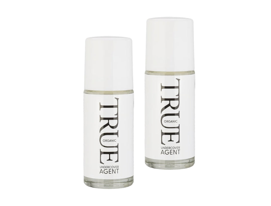 2 × True Organic of Sweden Undercover Agent Natural Deodorant 50ml (1.69 fl oz) – Lavender, Bergamot & Cassia Roll-On | Made in Sweden