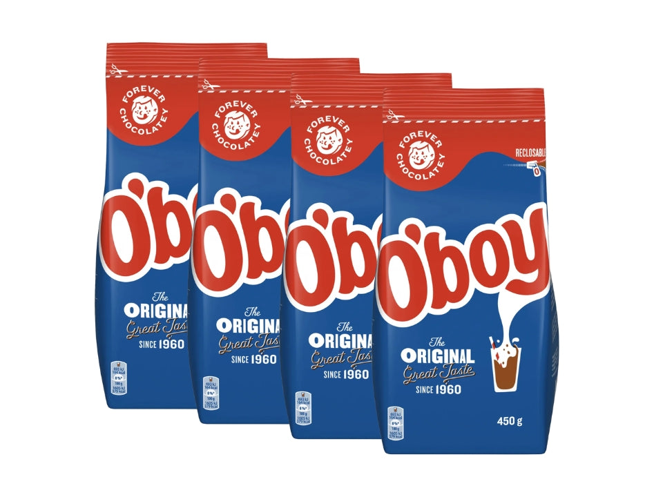 4 x O'boy Original Chocolate Drink Mix 450g (15.87 oz) – Authentic Swedish Cocoa Powder