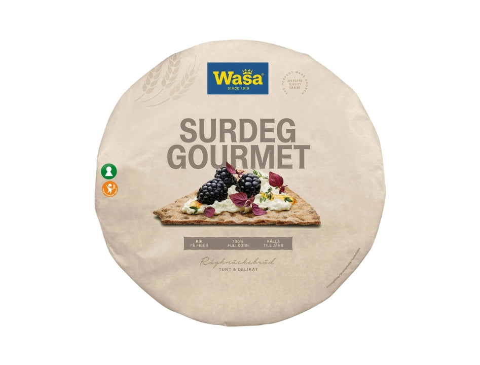 Wasa Knäckebröd Surdeg Gourmet 660g (23.28 oz) – Authentic Swedish Gourmet Sourdough Crispbread