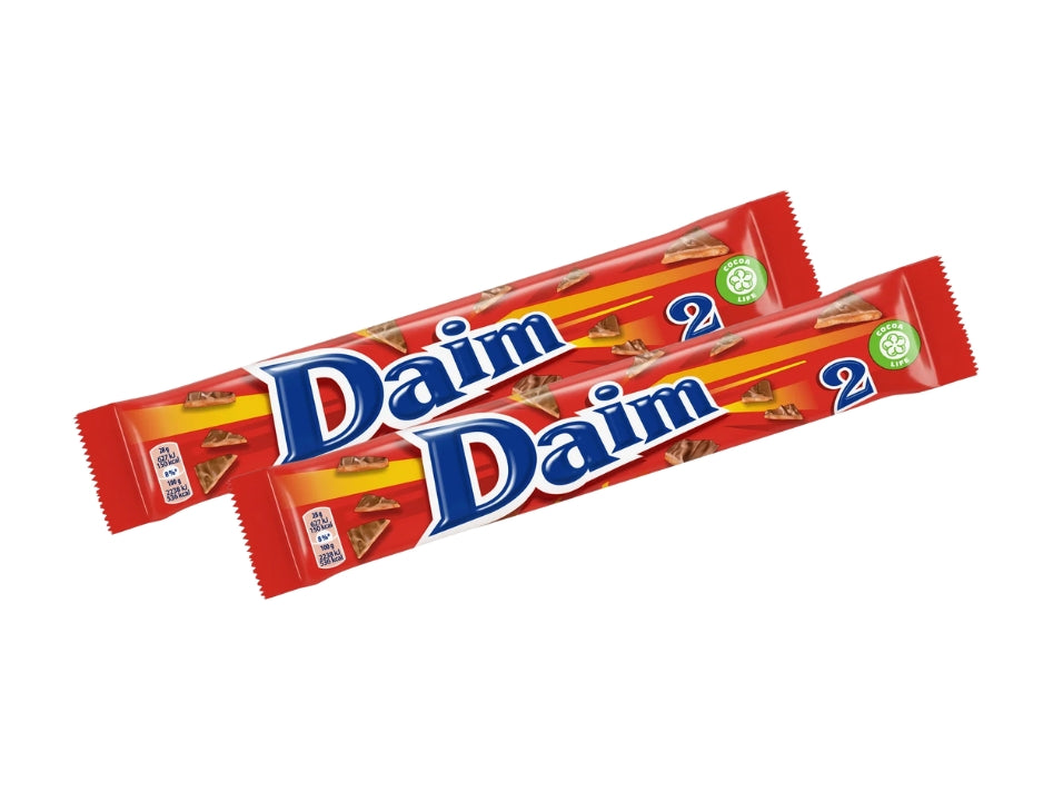 Marabou Daim Dubbel 2 × 56g (2 × 1.98 oz) – Authentic Swedish Milk Chocolate with Crunchy Daim Caramel