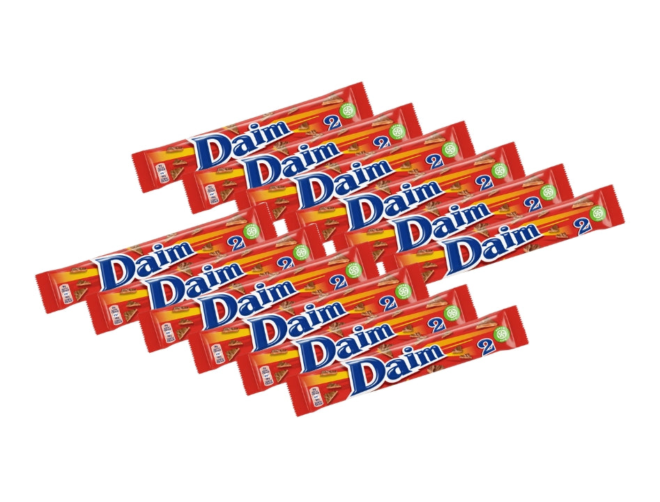 Marabou Daim Dubbel 12 × 56g (12 × 1.98 oz) – Authentic Swedish Milk Chocolate with Crunchy Daim Caramel