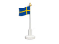 Swedish Wooden Flag Decoration – 25 × 13 cm | Freestanding Swedish Flag for Midsummer, National Day &amp; Graduation Celebrations