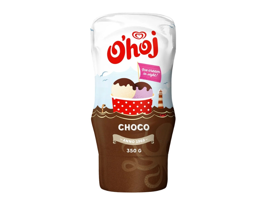 O'hoj Chocolate Dessert Sauce 350g (12.35 oz) – Authentic Swedish Ice Cream & Dessert Topping