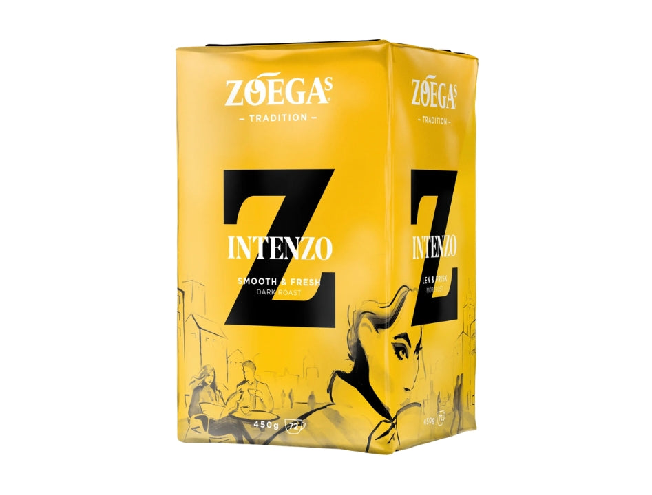 Zoégas Intenzo Ground Coffee 450g (15.87 oz) – Premium Swedish Dark Roast 100% Arabica Coffee