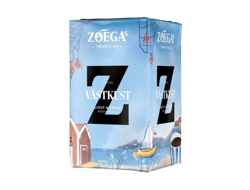 Zoégas Västkust Ground Coffee 450g (15.87 oz) – Premium Swedish Medium Roast 100% Arabica Coffee
