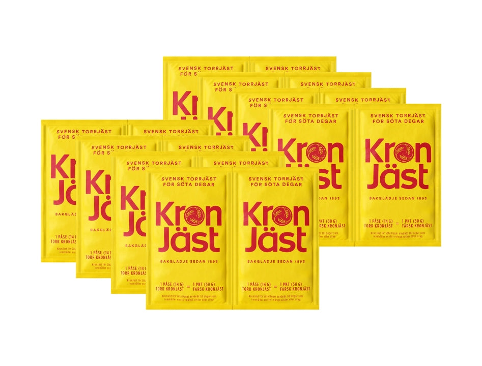 KronJäst Torrjäst Söta Degar 16 x 14g – Swedish Instant Dry Yeast for Sweet Doughs | Swedish Cravings
