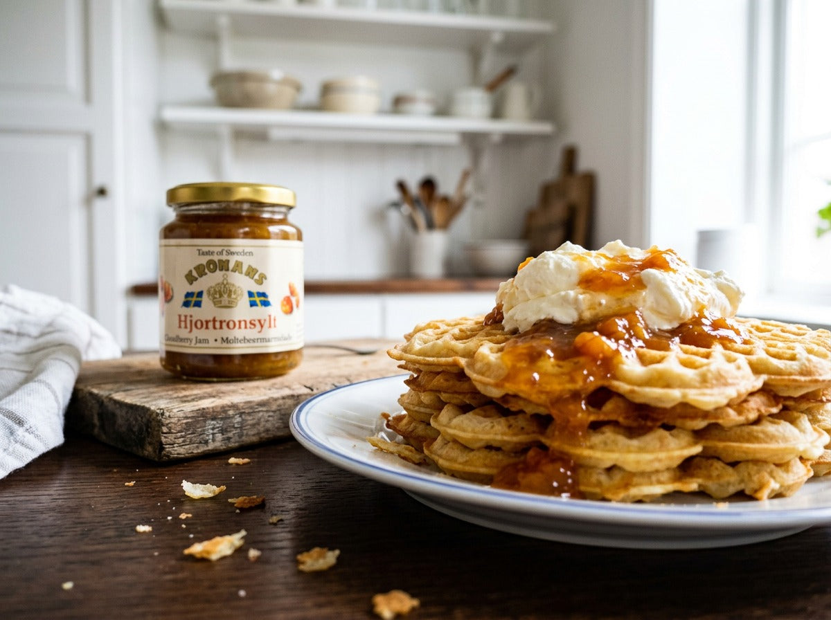 Kronans Hjortronsylt 300g – Swedish Cloudberry Jam with 50% Cloudberries, 10.6 oz