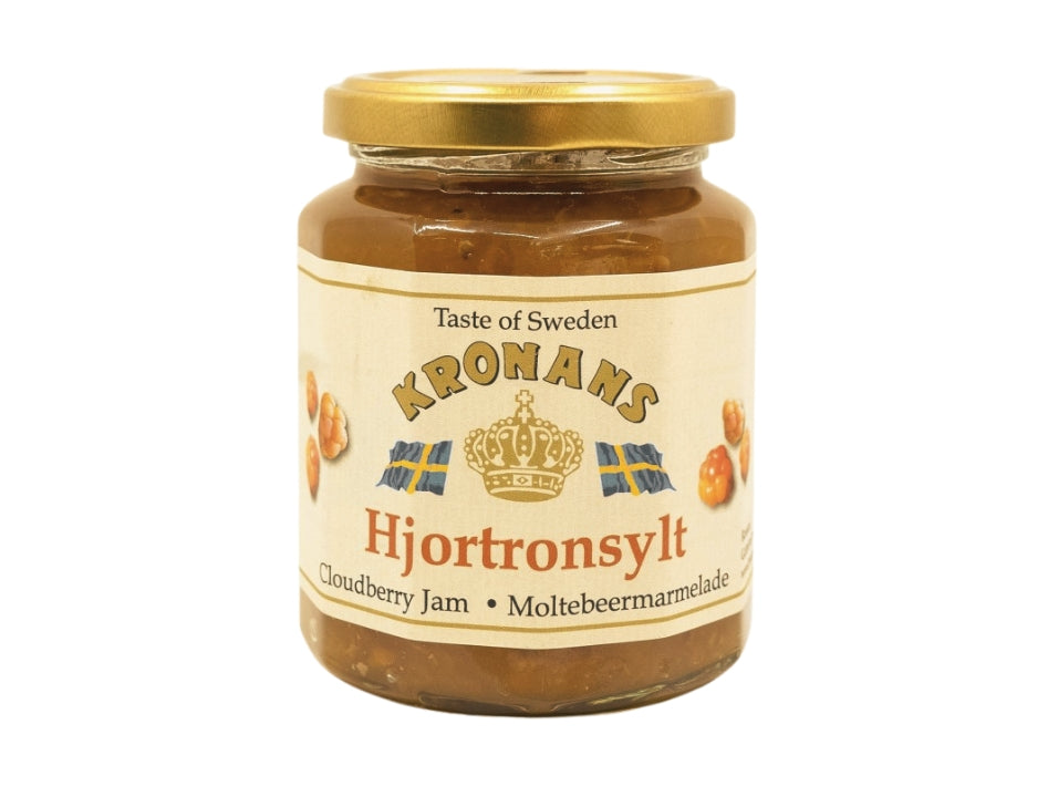 Kronans Hjortronsylt 300g – Swedish Cloudberry Jam with 50% Cloudberries, 10.6 oz