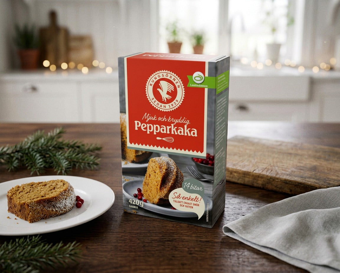 Kungsörnen Pepparkaka 420g Swedish soft gingerbread cake baking mix
