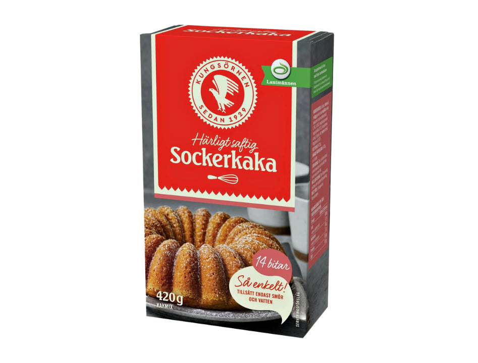 Kungsörnen Sockerkaka 420g Swedish soft sponge cake baking mix