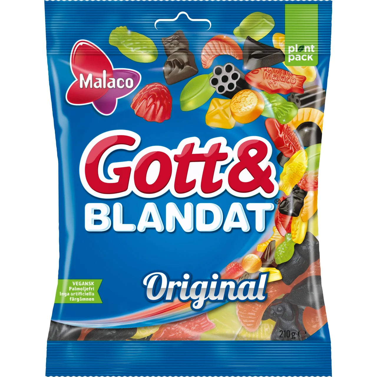 Malaco Gott & Blandat Original 210g – Swedish mixed sweet and salty candy assortment, included in the Swedish Candy Box Small
