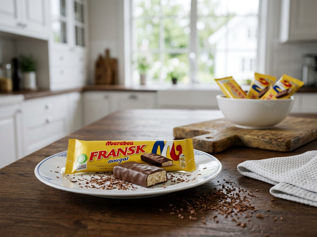 Marabou Fransk Nougat Dubbel 46g – Chocolate-Covered French Nougat with Hazelnuts and Honey