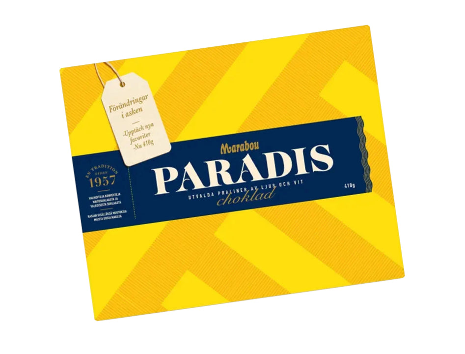 Marabou Paradis Chokladask 410g 14.5 oz classic Swedish Christmas milk chocolate box with 42 assorted pralines