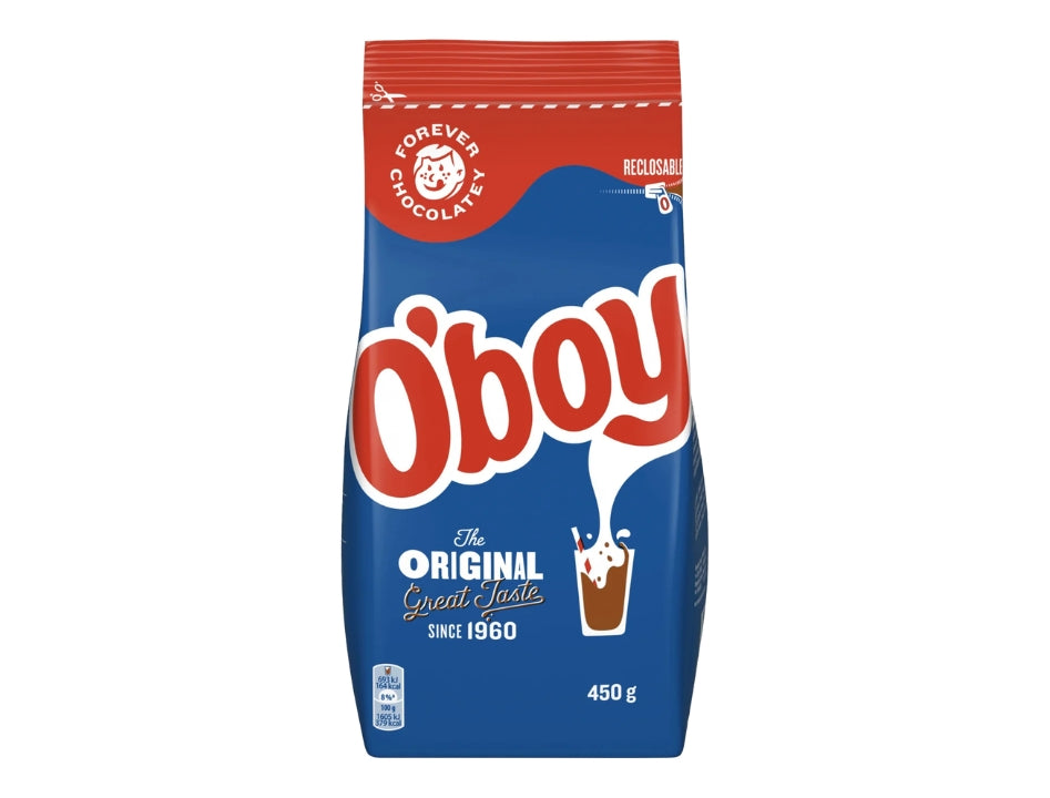O'boy Original 450g – classic Swedish chocolate drink powder in resealable bag