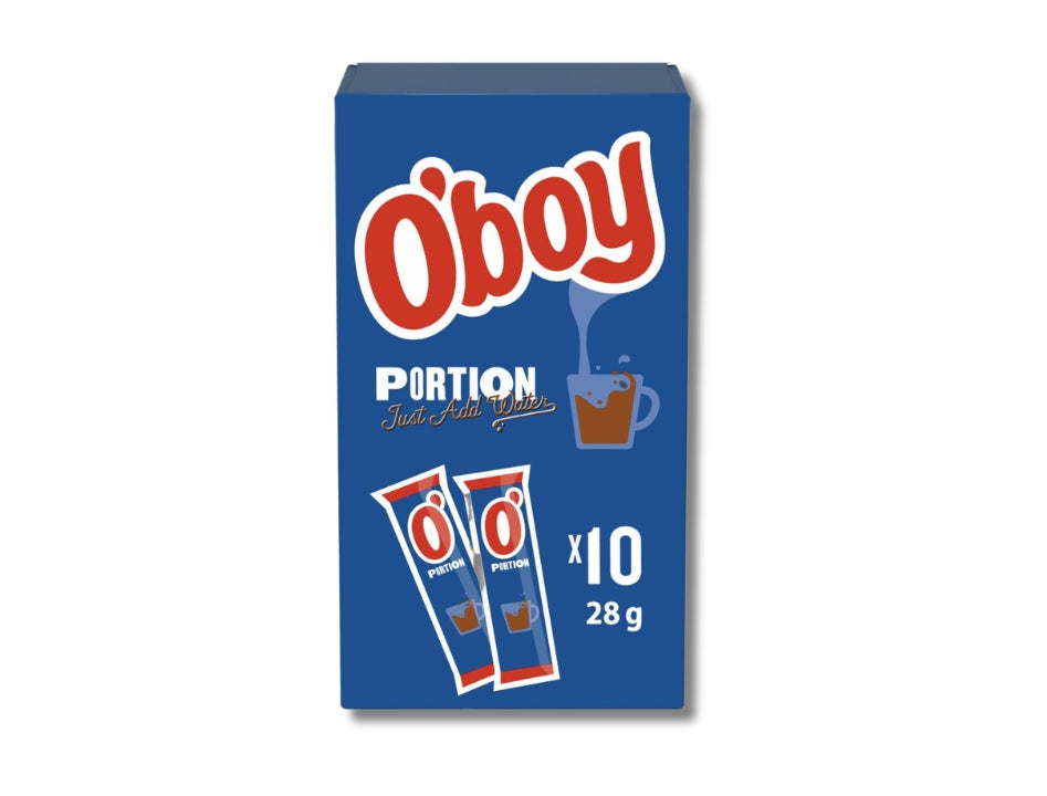 O'boy Vattenlöslig Portionsförpackning – 10 individual sachets of Swedish instant chocolate drink mix, just add water
