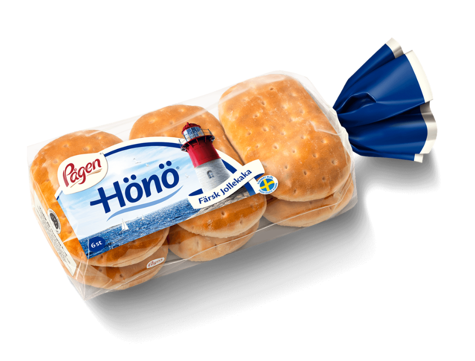 Pågen Hönökaka 6-pack 450g – soft Swedish flatbread rolls inspired by the island of Hönö, mild and slightly sweet, included in the Swedish Breakfast Box Large
