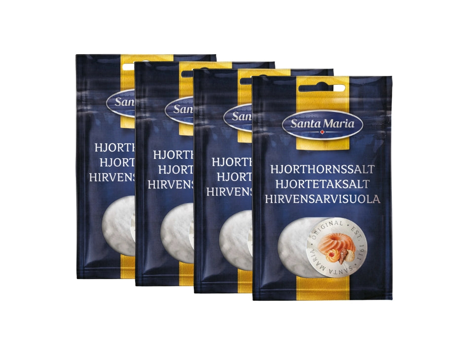 Santa Maria Hjorthornssalt 4 x 37g – Swedish Baker's Ammonia for Cookies & Biscuits | Swedish Cravings
