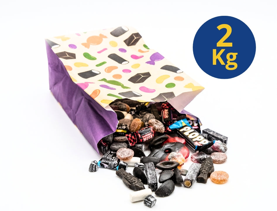Swedish lakrits lösgodis 2kg assortment – authentic Swedish licorice pick and mix candy
