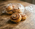 Urshultsbagarn Kanelsnäckor close-up showing soft cinnamon swirl texture – classic Swedish fika buns
