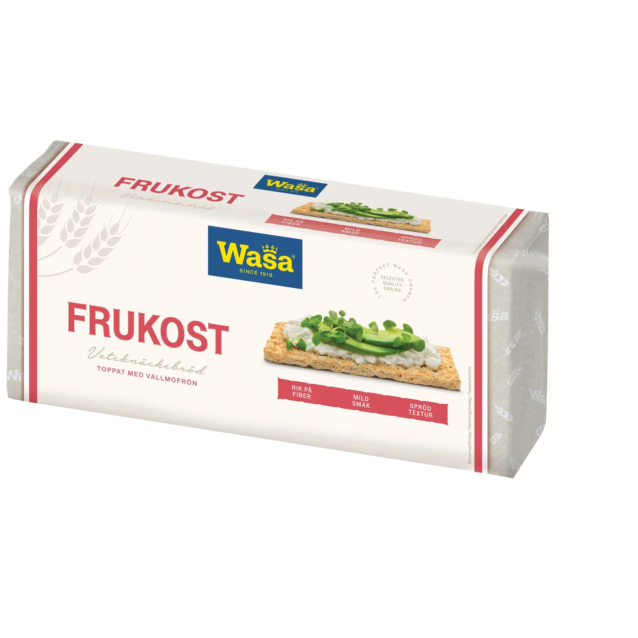 Wasa Frukost 480g – Swedish wheat crispbread topped with poppy seeds, high in fiber, mild flavor, included in the Swedish Breakfast Box Medium
