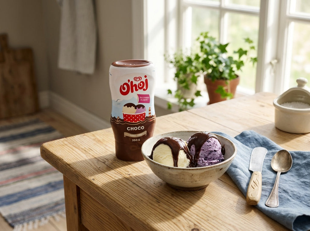 O'hoj Chocolate Dessert Sauce 350g (12.35 oz) – Authentic Swedish Ice Cream & Dessert Topping