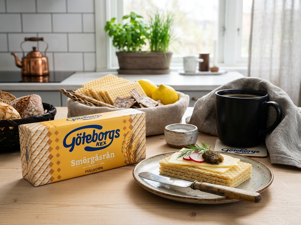 2 x Göteborgs Kex Smörgåsrån Fullkorn 155g (5.47 oz) – Swedish Whole Grain Crispy Sandwich Crackers