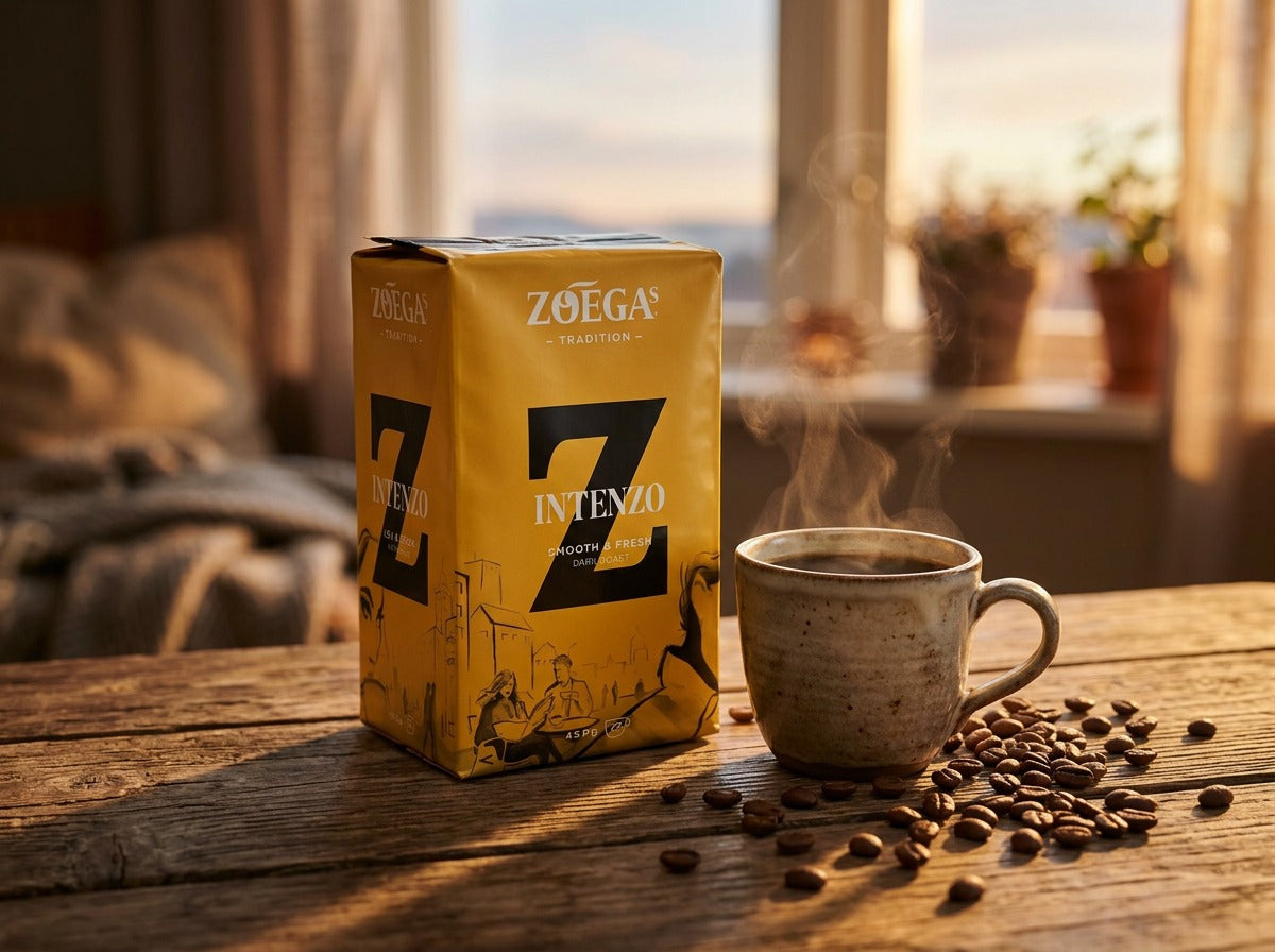 Zoégas Intenzo Ground Coffee 450g (15.87 oz) – Premium Swedish Dark Roast 100% Arabica Coffee