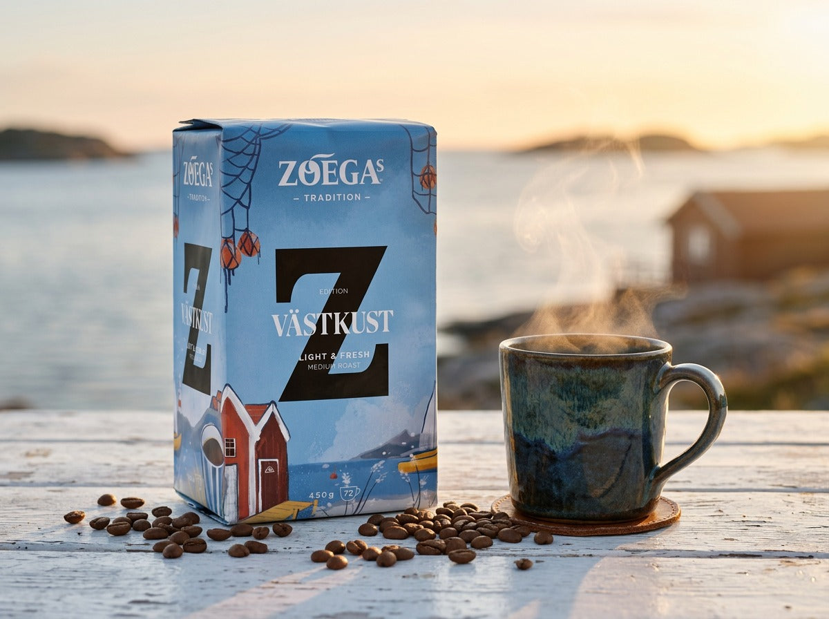 Zoégas Västkust Ground Coffee 450g (15.87 oz) – Premium Swedish Medium Roast 100% Arabica Coffee