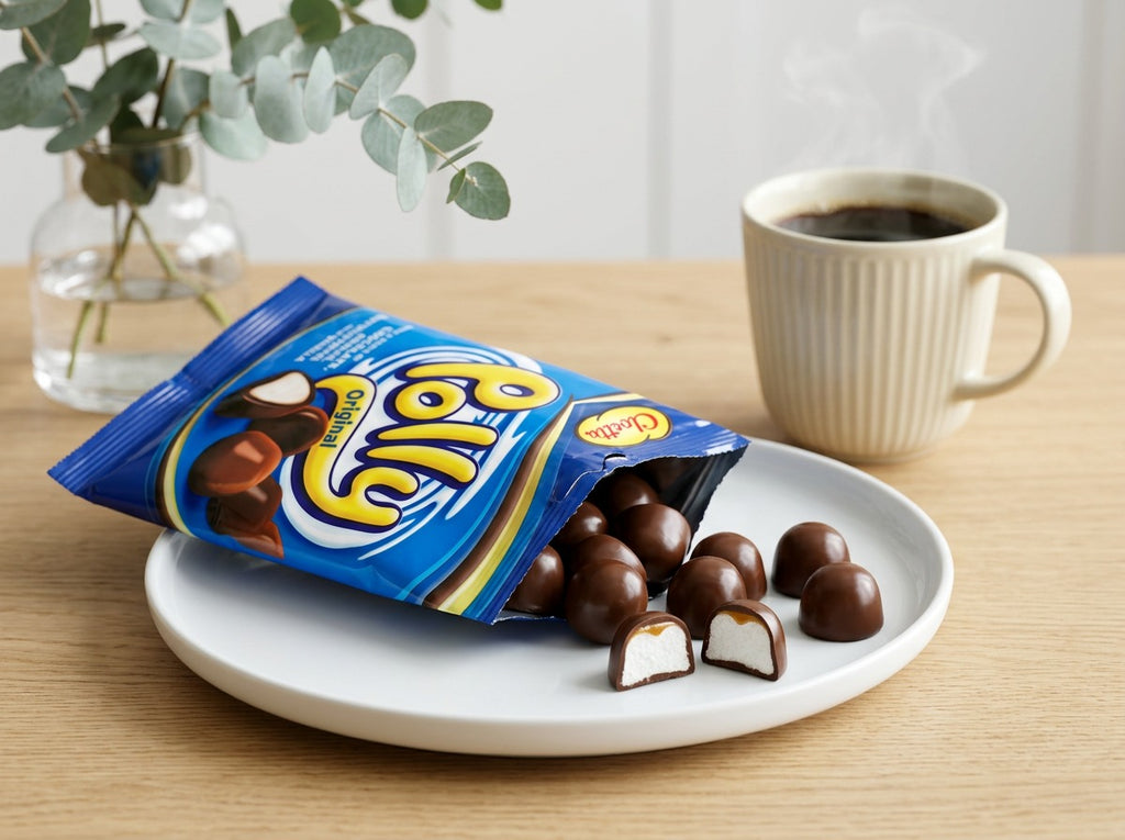 Cloetta Polly Original Blå Chocolate Candy 200g (7.05 oz) – Authentic Swedish Chocolate-Coated Foam Candy