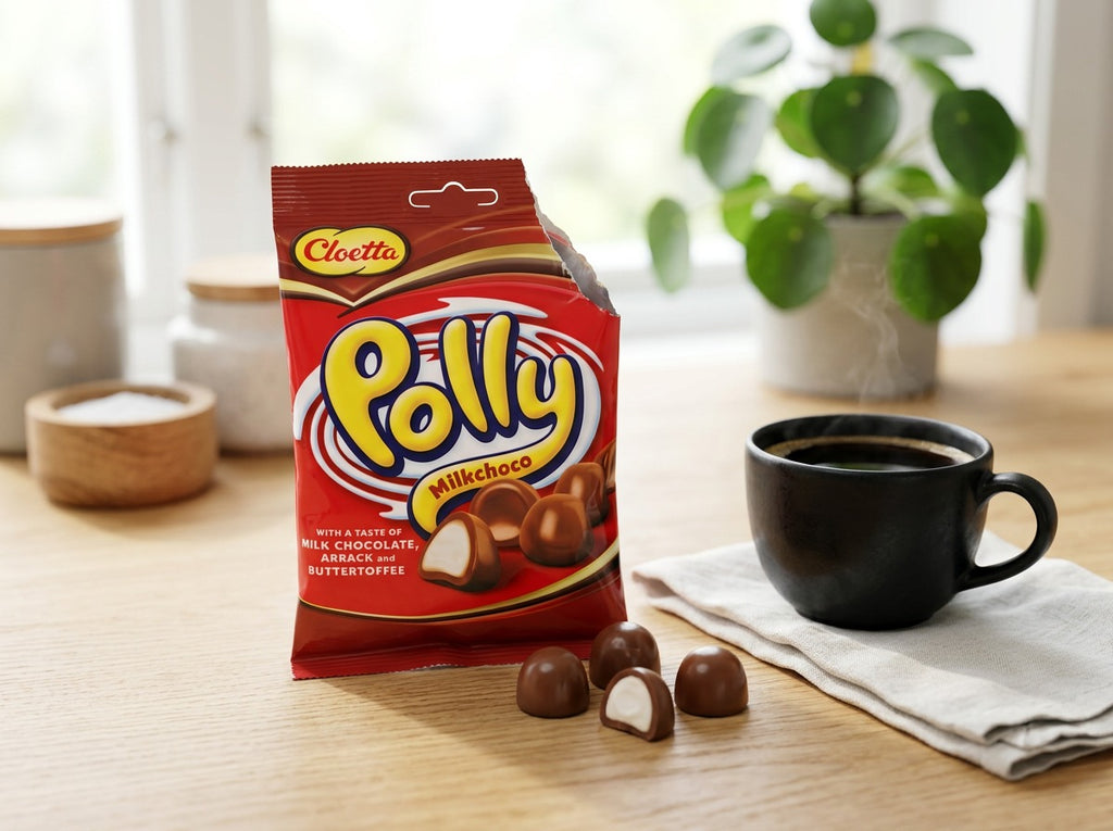 Cloetta Polly Röd Chocolate Candy 2 × 200g (2 × 7.05 oz) – Authentic Swedish Chocolate-Coated Foam Candy