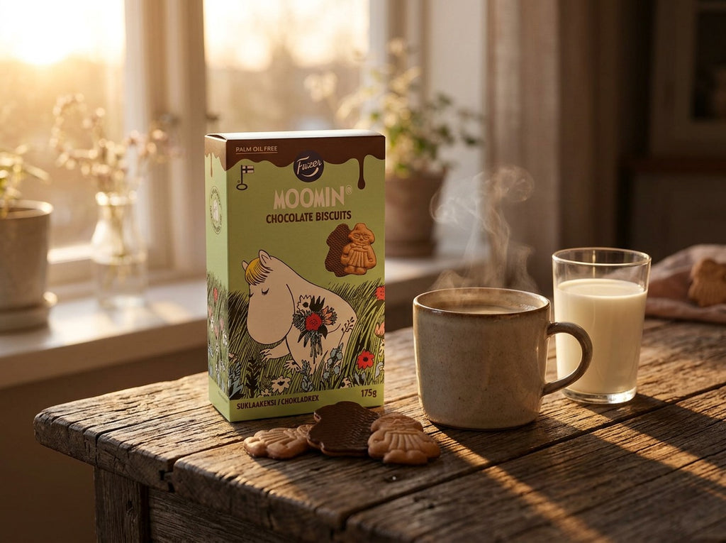 3 Packs of Fazer Moomin Chocolate Biscuits 175g (6.17 oz) – Authentic Nordic Chocolate Biscuits with Moomin Characters