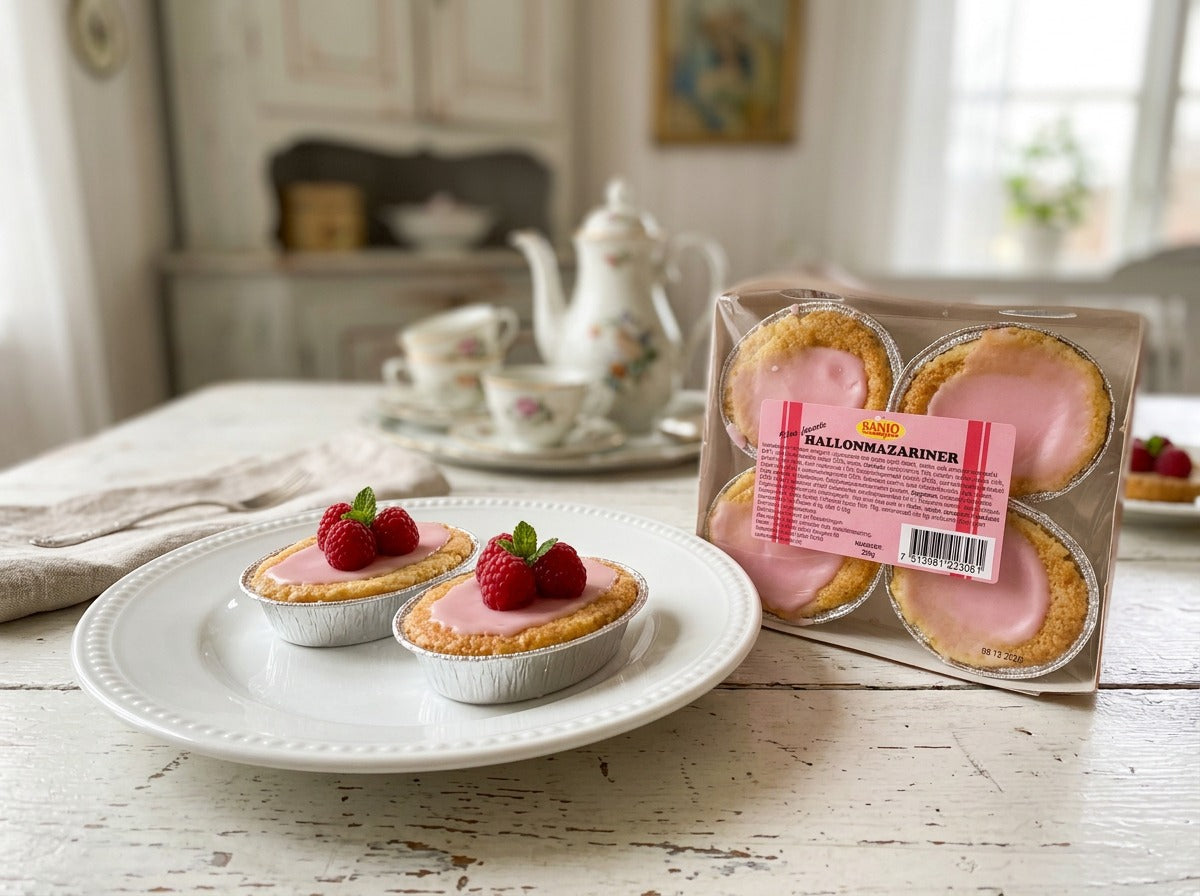 Sanjo HallonMazariner 220g (7.76 oz) – Authentic Swedish Raspberry Almond Pastries